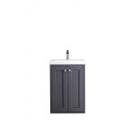 Chianti 20" Single Vanity Cabinet, Mineral Grey w/ White Glossy Composite Top
