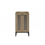 Chianti 20" Single Vanity Cabinet, Whitewashed Walnut, Matte Black