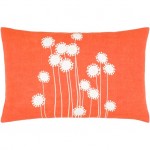 Surya Lachen Pillow Shell With Down Insert 13"H X 20"W (Burnt Orange)