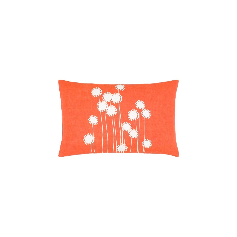 Surya Lachen Pillow Shell With Down Insert 13"H X 20"W (Burnt Orange)