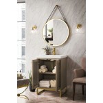 Chianti 20" Single Vanity Walnut Radiant Gold w/White Glossy Composite Top