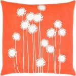 Surya Lachen Pillow Shell With Polyester Insert 18"H X 18"W (Burnt Orange)