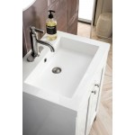 Chianti 24" Single Vanity Glossy White Nickel w/White Glossy Composite Top