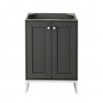 Chianti 24" Single Vanity Cabinet, Mineral Grey, Brushed Nickel