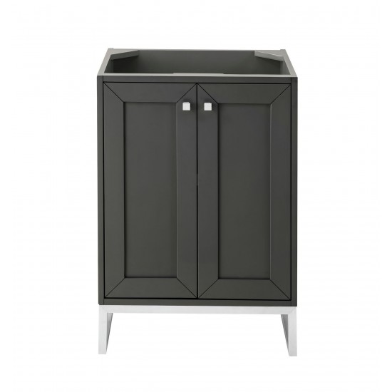 Chianti 24" Single Vanity Cabinet, Mineral Grey, Brushed Nickel