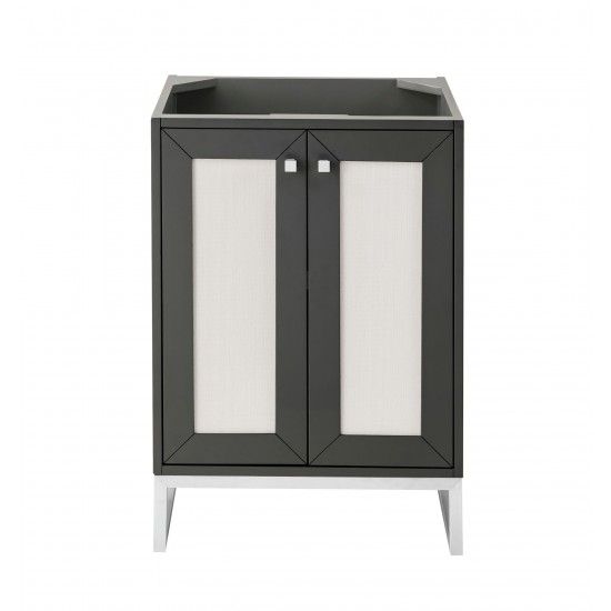 Chianti 24" Single Vanity Cabinet, Mineral Grey, Brushed Nickel