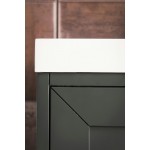Chianti 24" Single Vanity Mineral Grey Nickel w/White Glossy Composite Top
