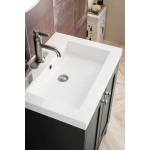 Chianti 24" Single Vanity Mineral Grey Nickel w/White Glossy Composite Top
