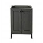 Chianti 24" Single Vanity Cabinet, Mineral Grey, Matte Black