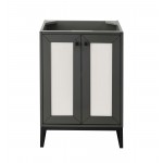 Chianti 24" Single Vanity Cabinet, Mineral Grey, Matte Black