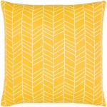 Surya Lachen Pillow Shell With Down Insert 20"H X 20"W - Saffron, Cream