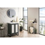 Chianti 24" Single Vanity Mineral Grey Matte Black w/ White Glossy Composite Top