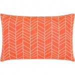 Surya Lachen Pillow Shell With Down Insert 13"H X 20"W - Burnt Orange, Cream