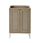 Chianti 24" Single Vanity Cabinet, Whitewashed Walnut, Brushed Nickel
