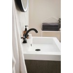 Chianti 24" Single Vanity Whitewashed Walnut Black w/White Glossy Composite Top