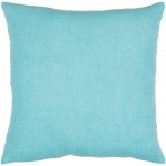 Surya Lachen Pillow Shell With Down Insert 13"H X 20"W - Teal, Cream