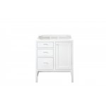 Addison 30" Single Vanity Cabinet, Glossy White