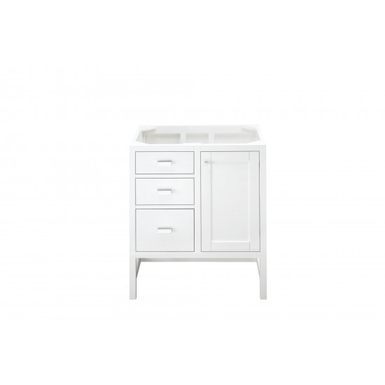 Addison 30" Single Vanity Cabinet, Glossy White