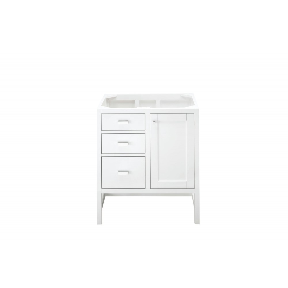 Addison 30" Single Vanity Cabinet, Glossy White