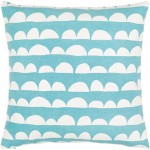 Surya Lachen Pillow Shell With Polyester Insert 18"H X 18"W - Teal, Cream