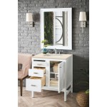 Addison 30" Single Vanity Cabinet, Glossy White, w/ 3 CM Eternal Marfil Top