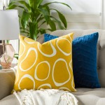 Surya Lachen Pillow Shell With Polyester Insert In Saffron 18"H X 18"W