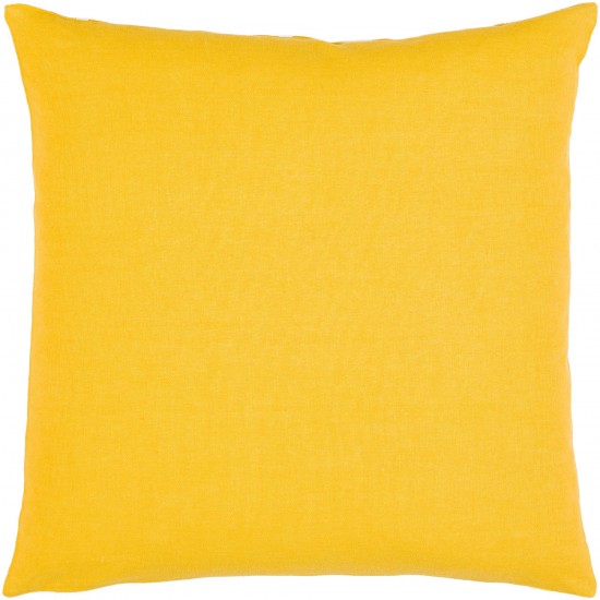Surya Lachen Pillow Shell With Polyester Insert In Saffron 18"H X 18"W
