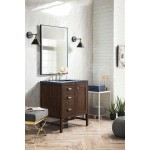 Addison 30" Single Vanity Mid Century Acacia w/3 CM Soapstone Quartz Top