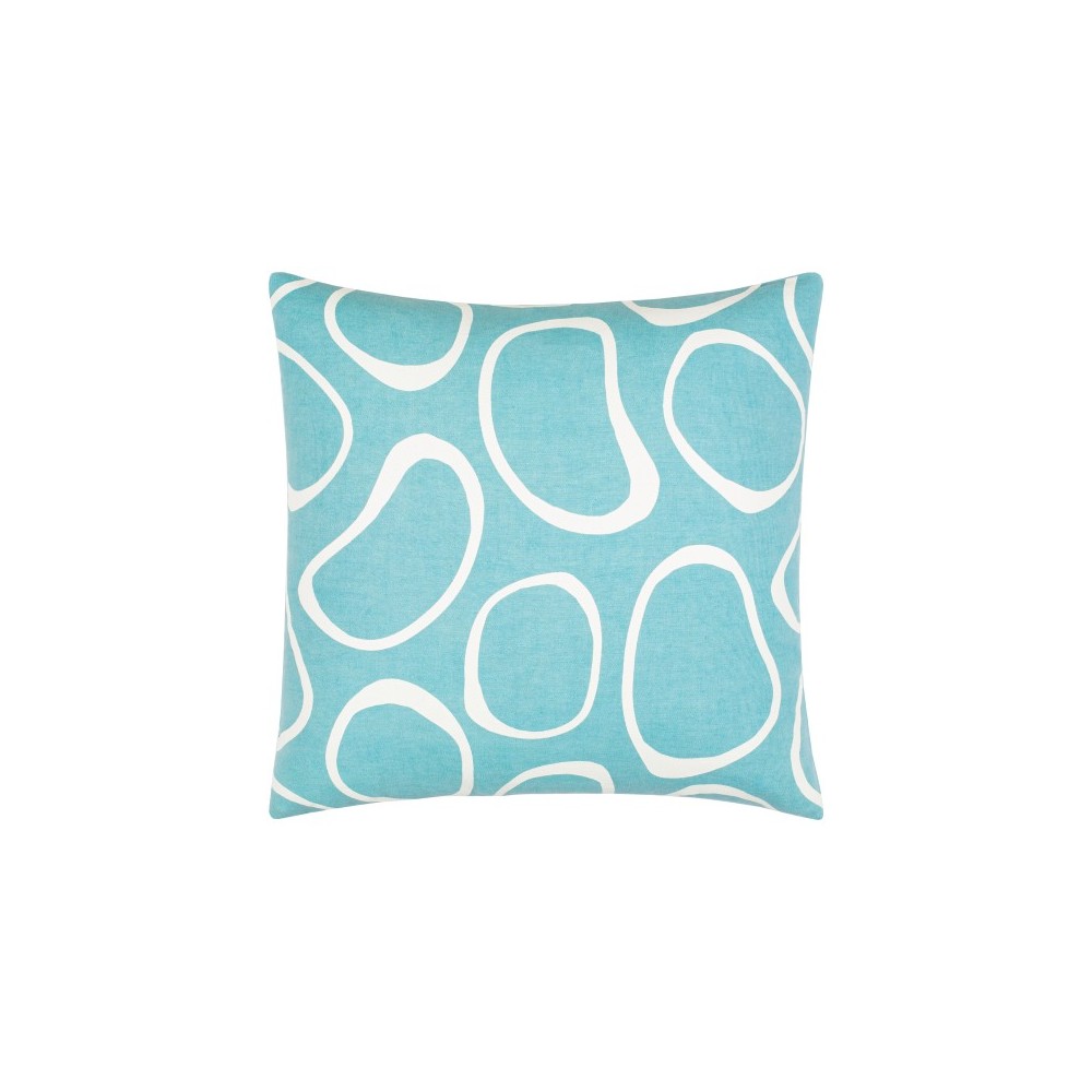 Surya Lachen Pillow Shell With Down Insert In Teal 18"H X 18"W Surya Lachen Pillow Shell With Down Insert In Teal 18"H X 18"W
