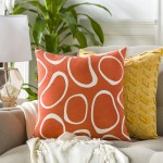 Surya Lachen Pillow Shell With Down Insert 18"H X 18"W In Burnt Orange