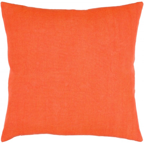 Surya Lachen Pillow Shell With Down Insert 18"H X 18"W In Burnt Orange