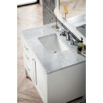 Addison 36" Single Vanity Cabinet, Glossy White, w/ 3 CM Carrara White Top