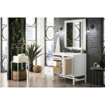 Addison 36" Single Vanity Cabinet, Glossy White, w/ 3 CM Carrara White Top