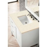 Addison 36" Single Vanity Cabinet, Glossy White, w/ 3 CM Eternal Marfil Top