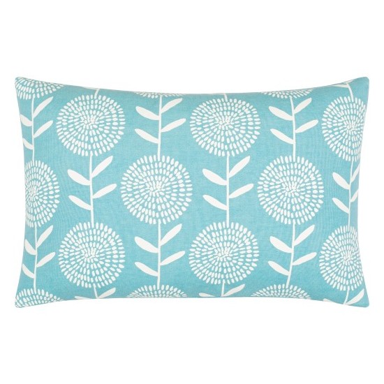 Surya Lachen Teal Pillow Shell With Down Insert 13"H X 20"W