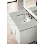 Addison 36" Single Vanity Cabinet, Glossy White, w/ 3 CM Eternal Serena Top