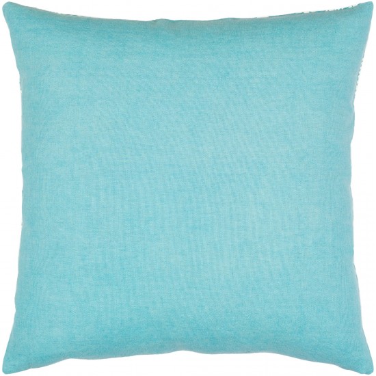 Surya Lachen Teal Pillow Shell With Polyester Insert 13"H X 20"W