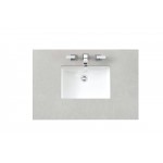 Addison 36" Single Vanity Cabinet, Glossy White, w/ 3 CM Eternal Serena Top