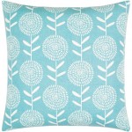 Surya Lachen Teal Pillow Shell With Down Insert 20"H X 20"W