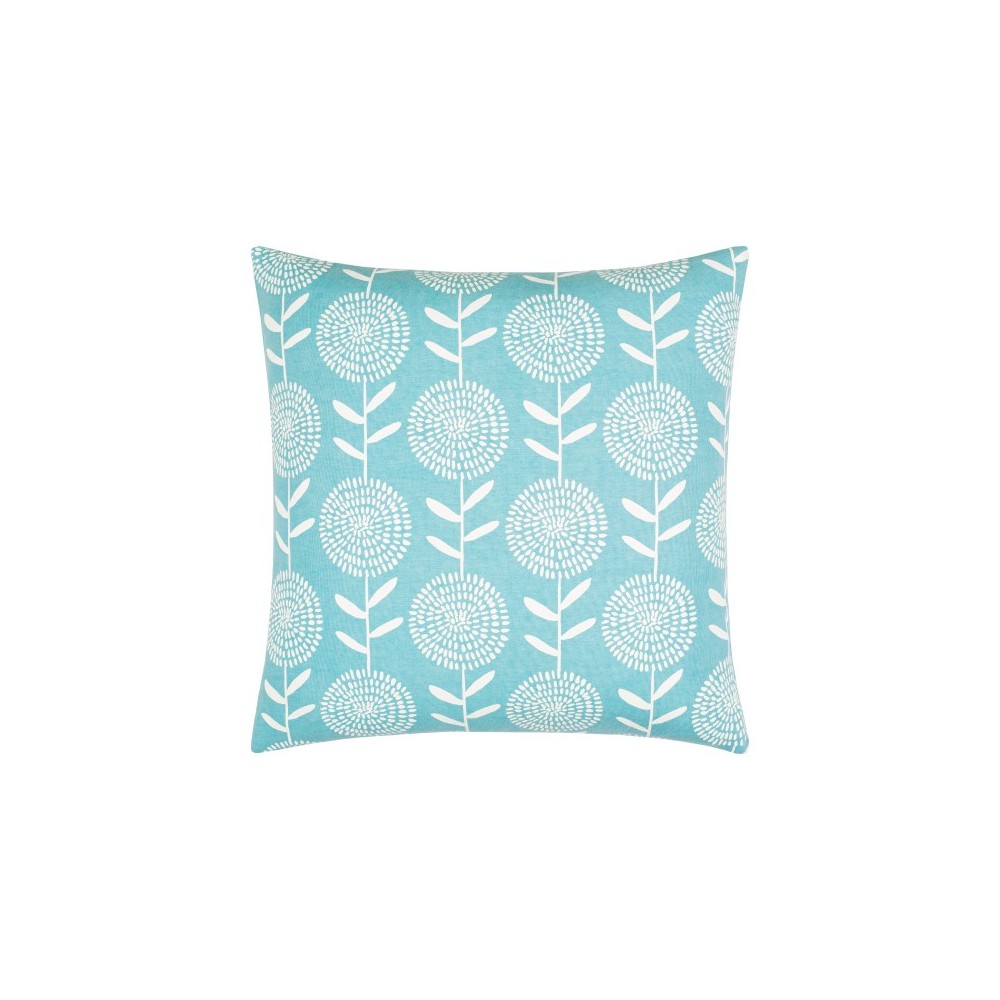 Surya Lachen Teal Pillow Shell With Down Insert 20"H X 20"W