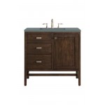 Addison 36" Single Vanity, Mid Century Acacia, w/ 3 CM Cala Blue Quartz Top