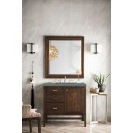 Addison 36" Single Vanity, Mid Century Acacia, w/ 3 CM Cala Blue Quartz Top