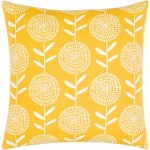 Surya Lachen Pillow Shell With Polyester Insert 18"H X 18"W In Saffron