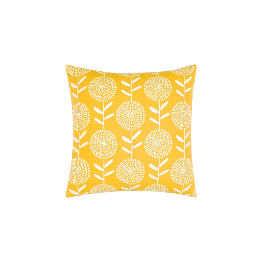 Surya Lachen Pillow Shell With Polyester Insert 18"H X 18"W In Saffron