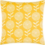 Surya Lachen Saffron Pillow Shell With Down Insert 20"H X 20"W