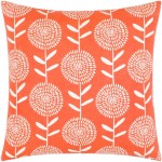 Surya Lachen Burnt Orange Pillow Shell With Down Insert 18"H X 18"W