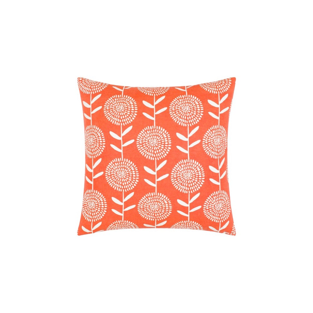 Surya Lachen Burnt Orange Pillow Shell With Down Insert 18"H X 18"W