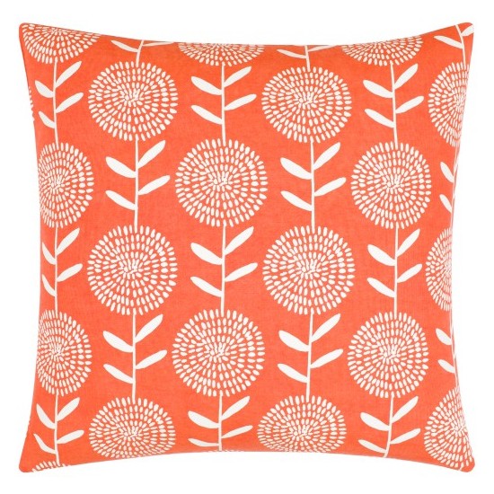 Surya Lachen Burnt Orange Pillow Shell With Down Insert 20"H X 20"W