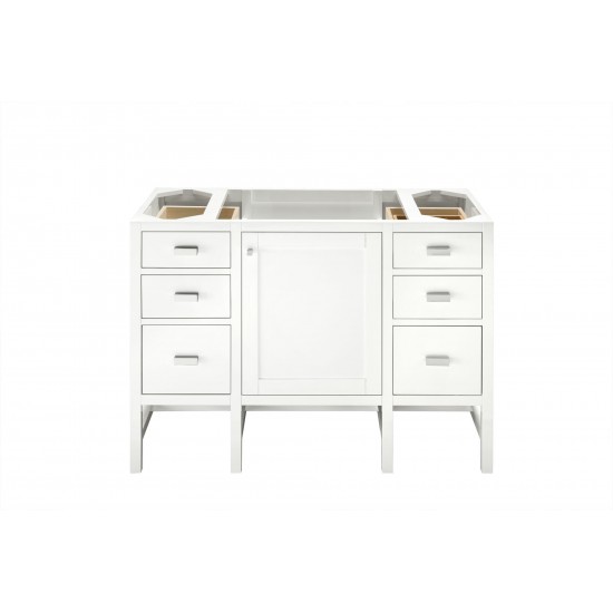 Addison 48" Single Vanity Cabinet, Glossy White