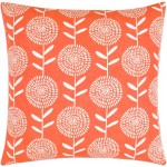 Surya Lachen Burnt Orange Pillow Shell With Polyester Insert 20"H X 20"W